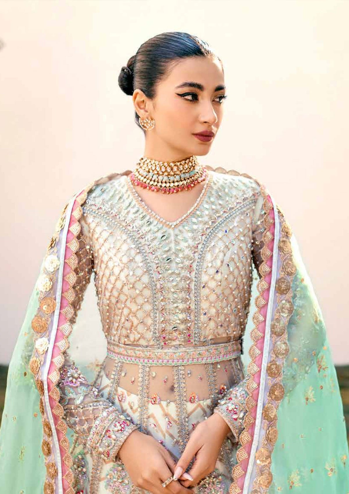 Formal Collection - Ezra - Wedding - EWS#04 - Sage - Official Ezra - Agha Fabrics UK