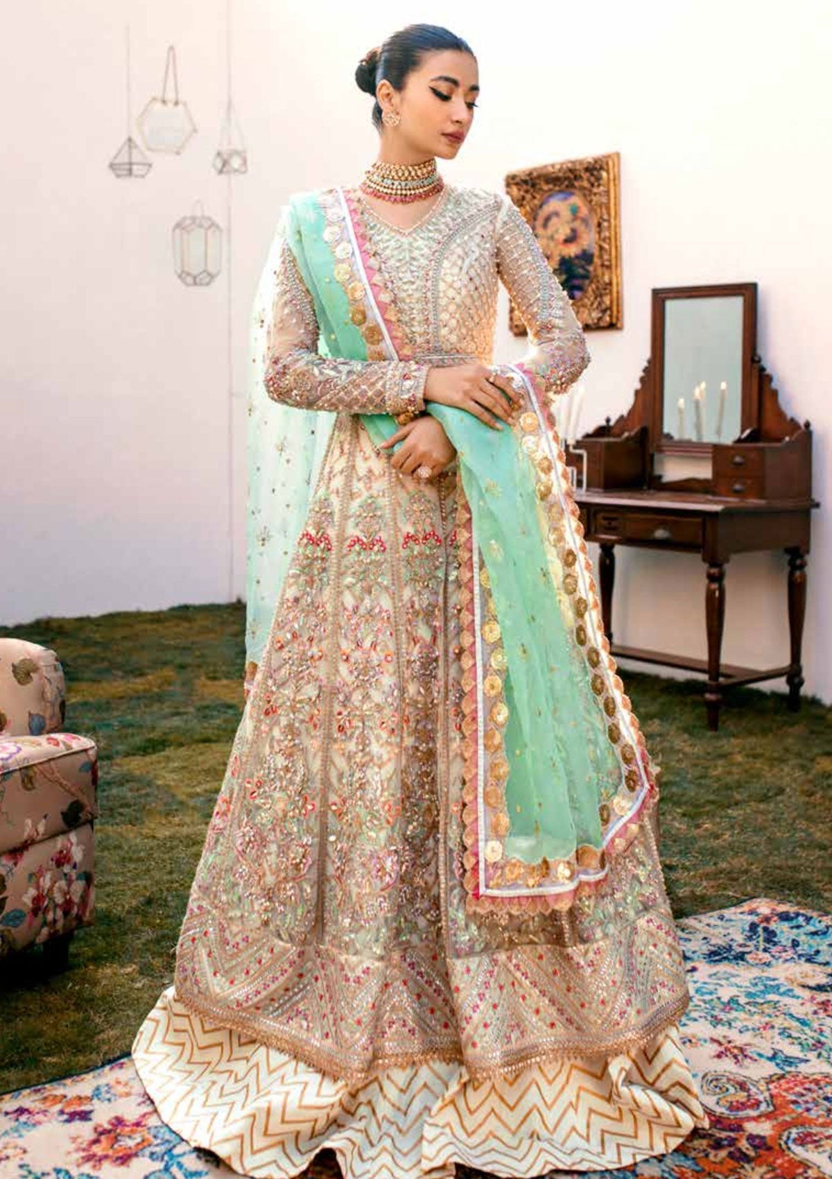 Formal Collection - Ezra - Wedding - EWS#04 - Sage - Official Ezra - Agha Fabrics UK