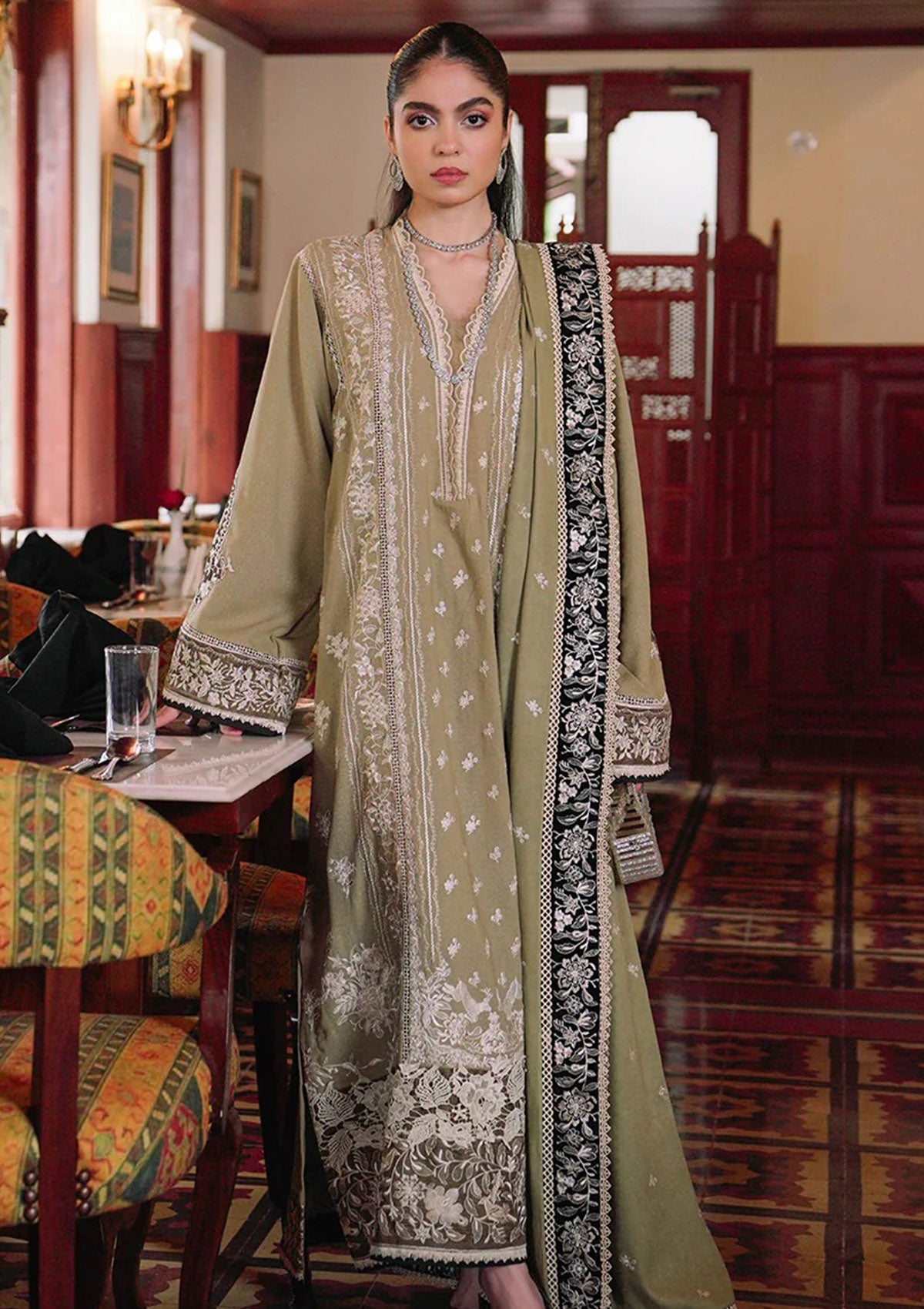 Winter Collection - Saira Rizwan - Unstitched - SR23#04 - Lamisa - Official Saira Rizwan - Agha Fabrics UK