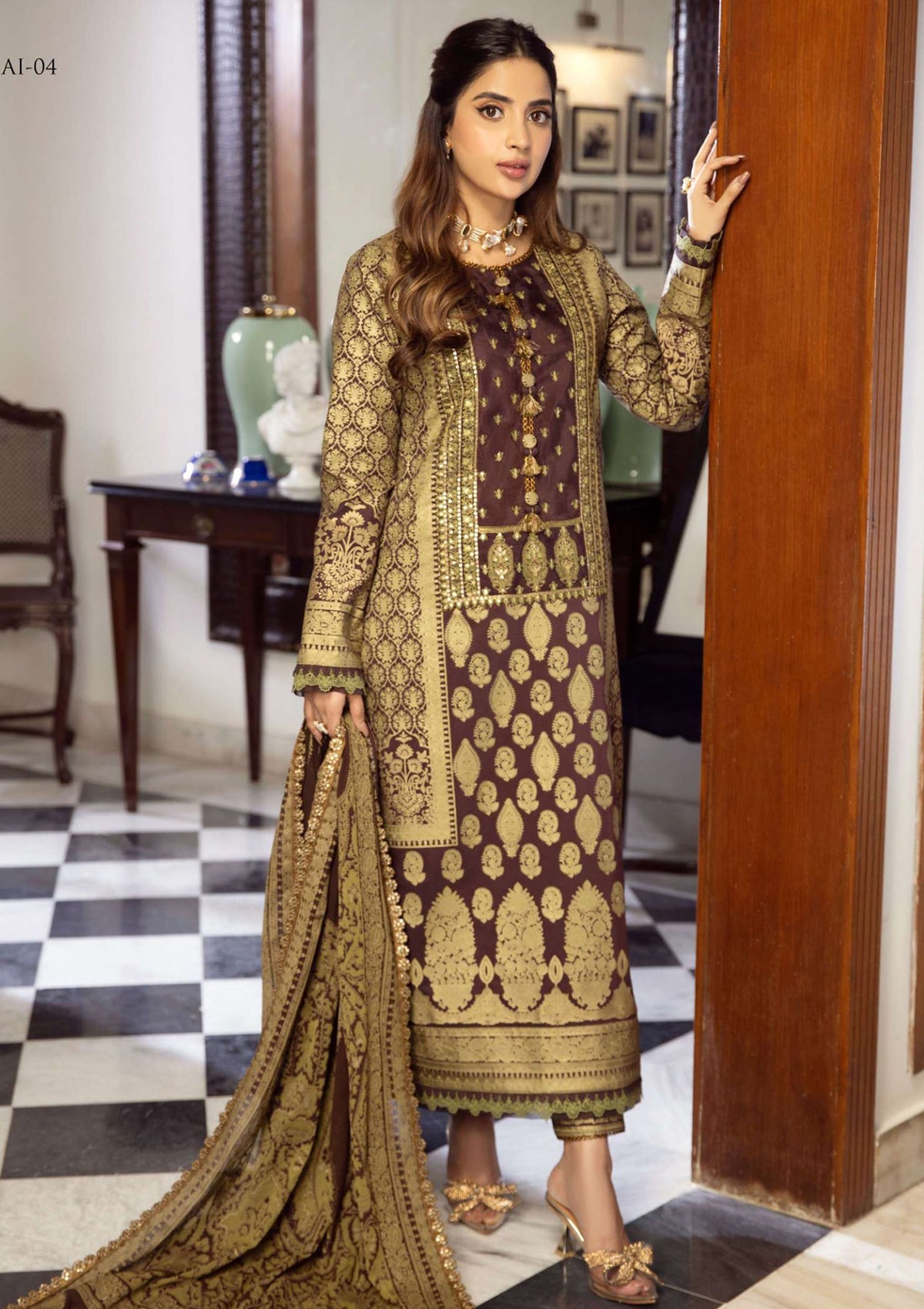 Lawn Collection - Asim Jofa - Aira - AJAI#4 - Official Asim Jofa - Agha Fabrics UK