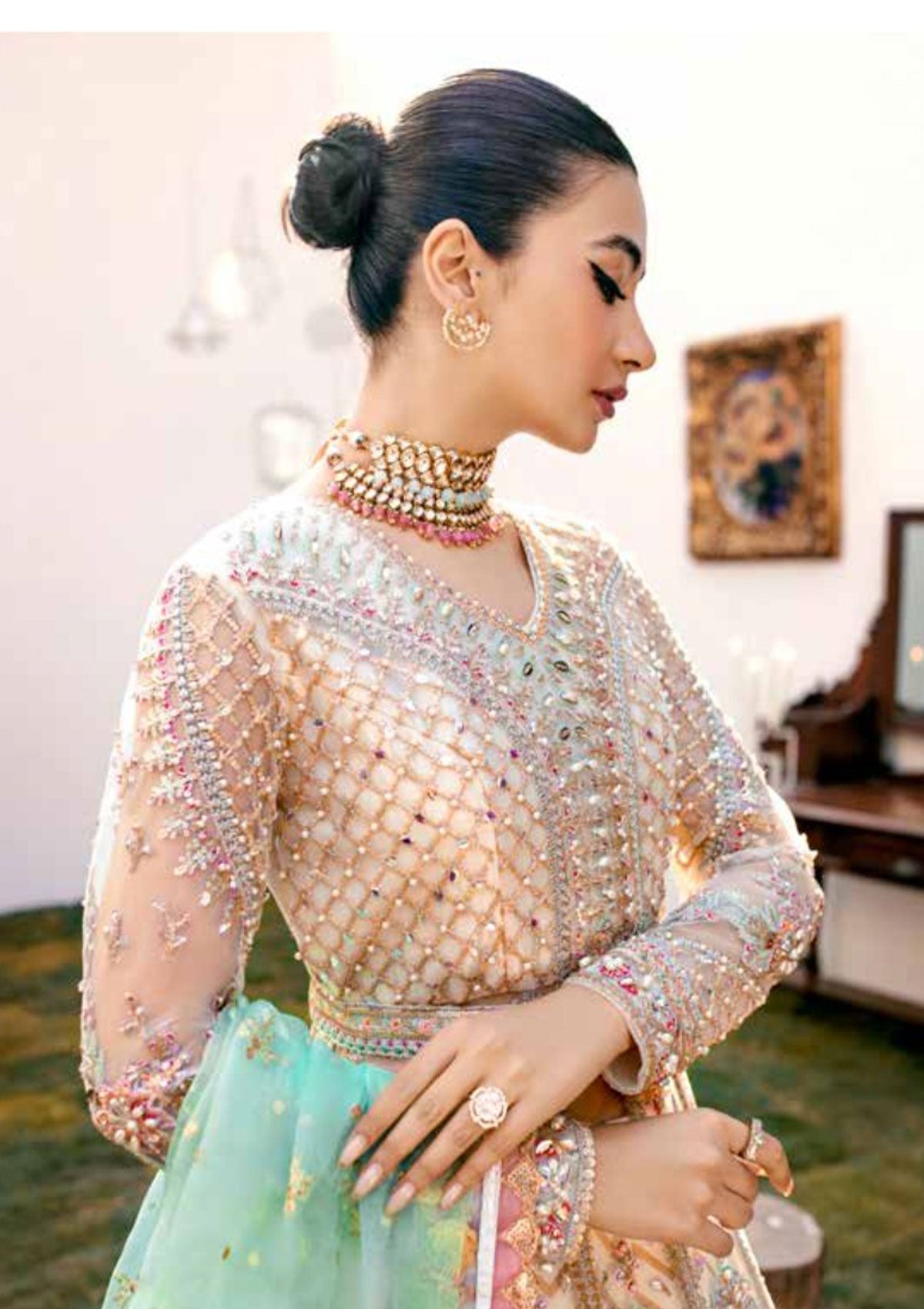 Formal Collection - Ezra - Wedding - EWS#04 - Sage - Official Ezra - Agha Fabrics UK