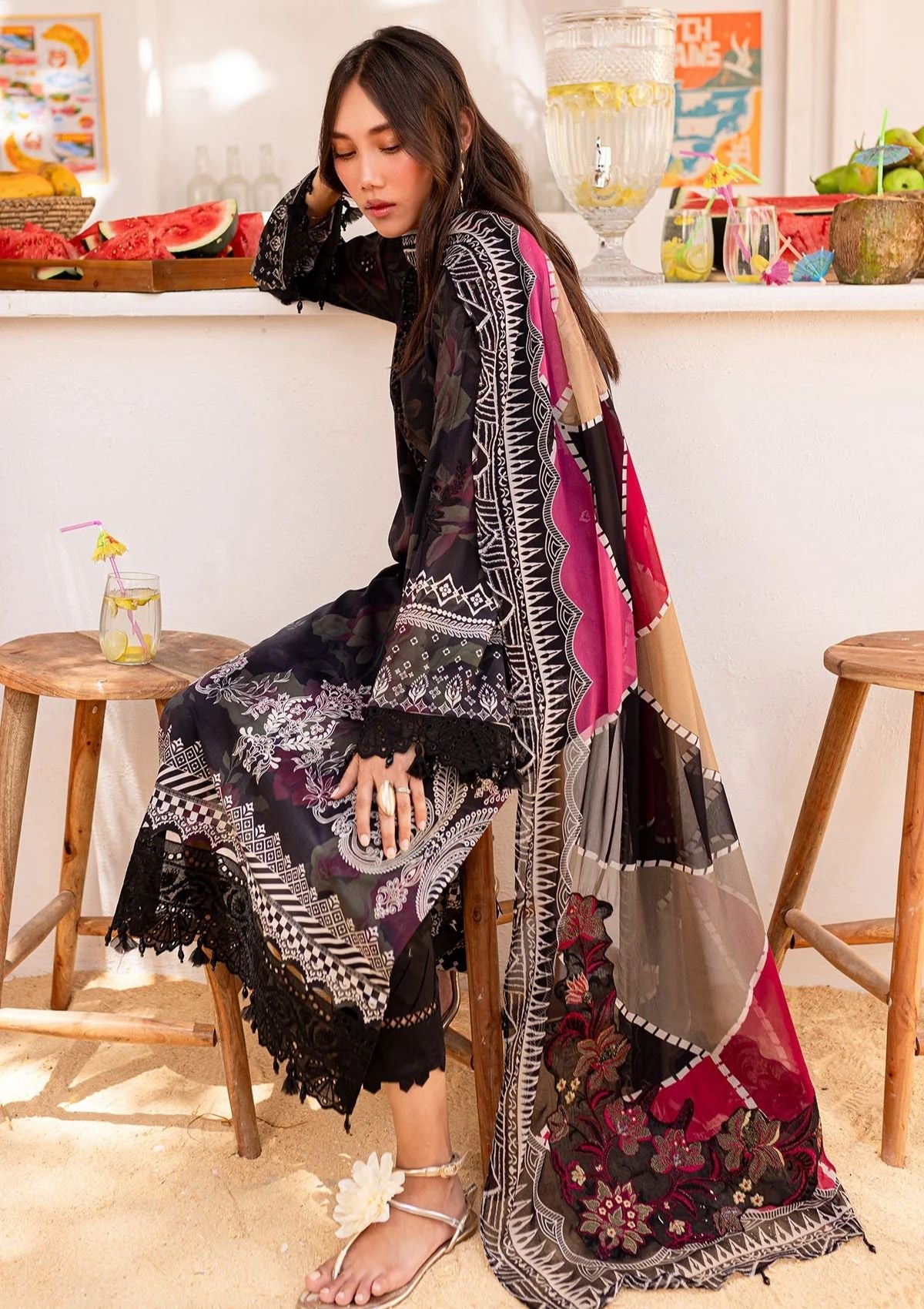 Lawn Collection - Nureh - Gardenia - Embroidered 24 - NS#133 - Official Nureh - Agha Fabrics UK