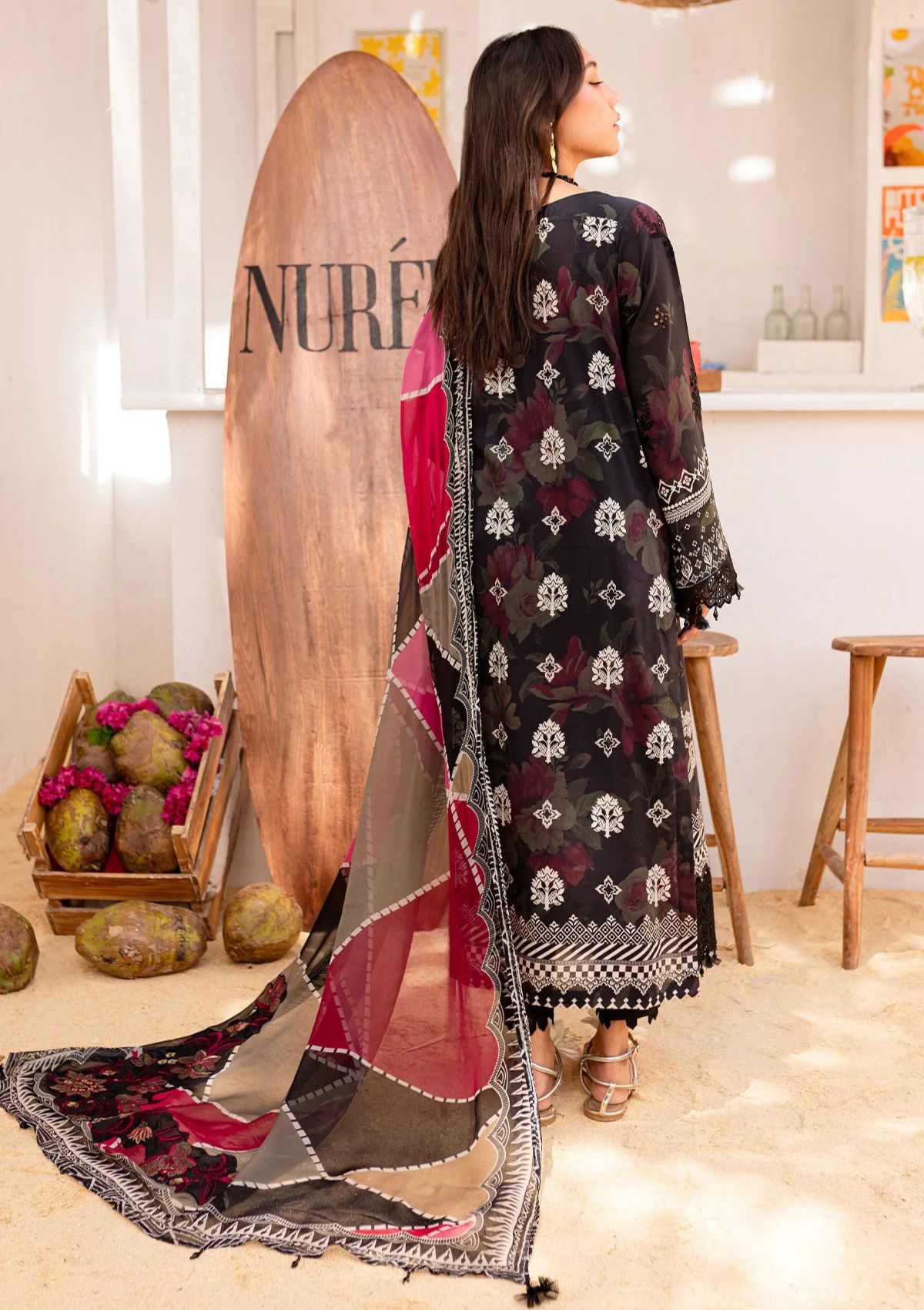 Lawn Collection - Nureh - Gardenia - Embroidered 24 - NS#133 - Official Nureh - Agha Fabrics UK