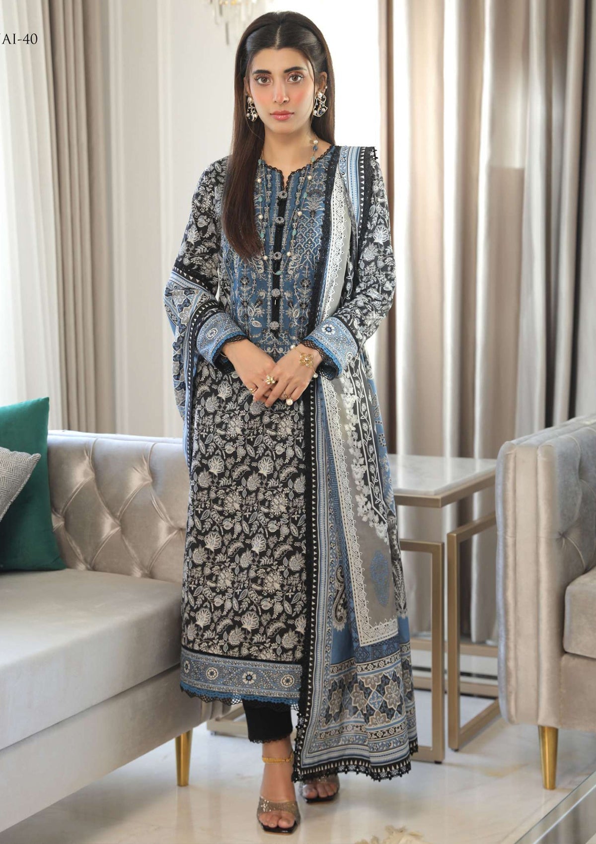 Lawn Collection - Asim Jofa - Aira - AJAI#40 - Official Asim Jofa - Agha Fabrics UK