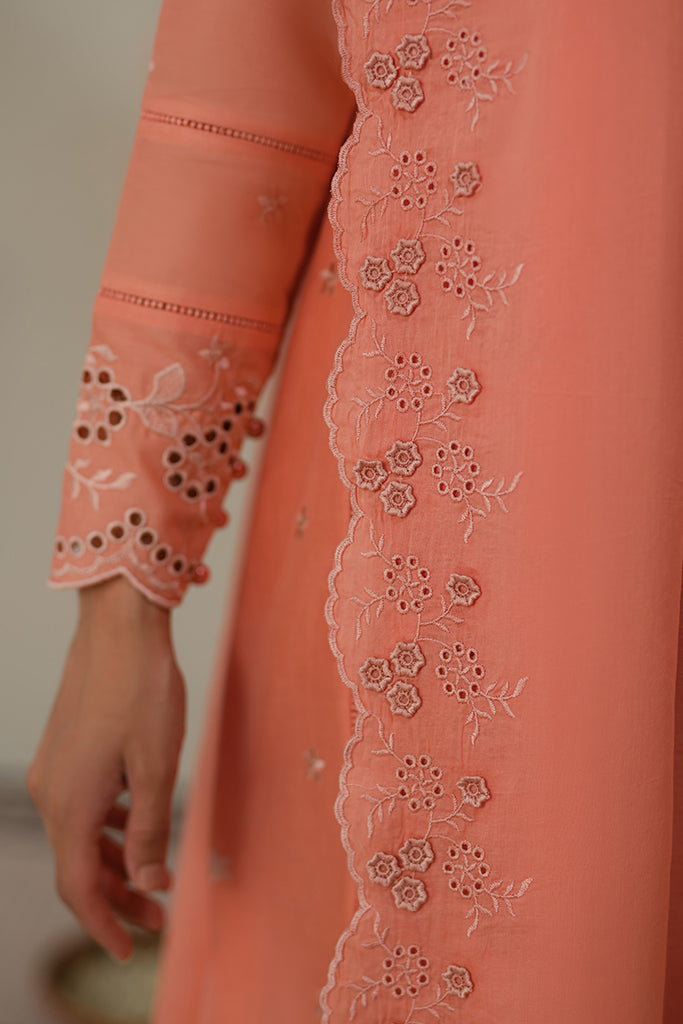 Cross Stitch | Chikankari Lawn 24 | CORAL HAZE