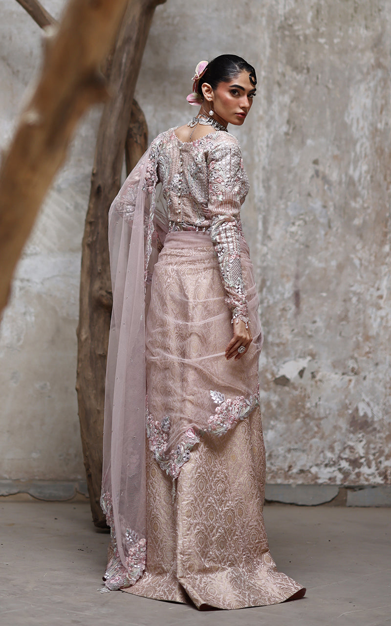Threads and Motifs | Formal Dresses 25 | Organza Embroidered Blouse With Lehenga