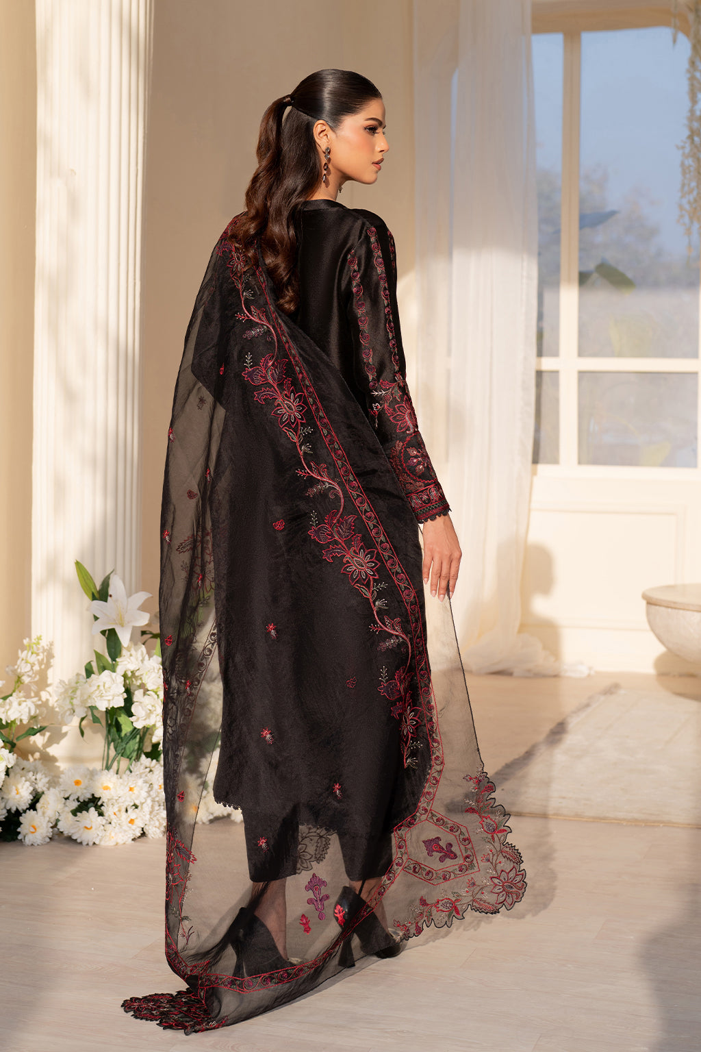 Iznik | Festive Formal | UE-434 Embroidered Pure silk - Official Iznik - Agha Fabrics UK