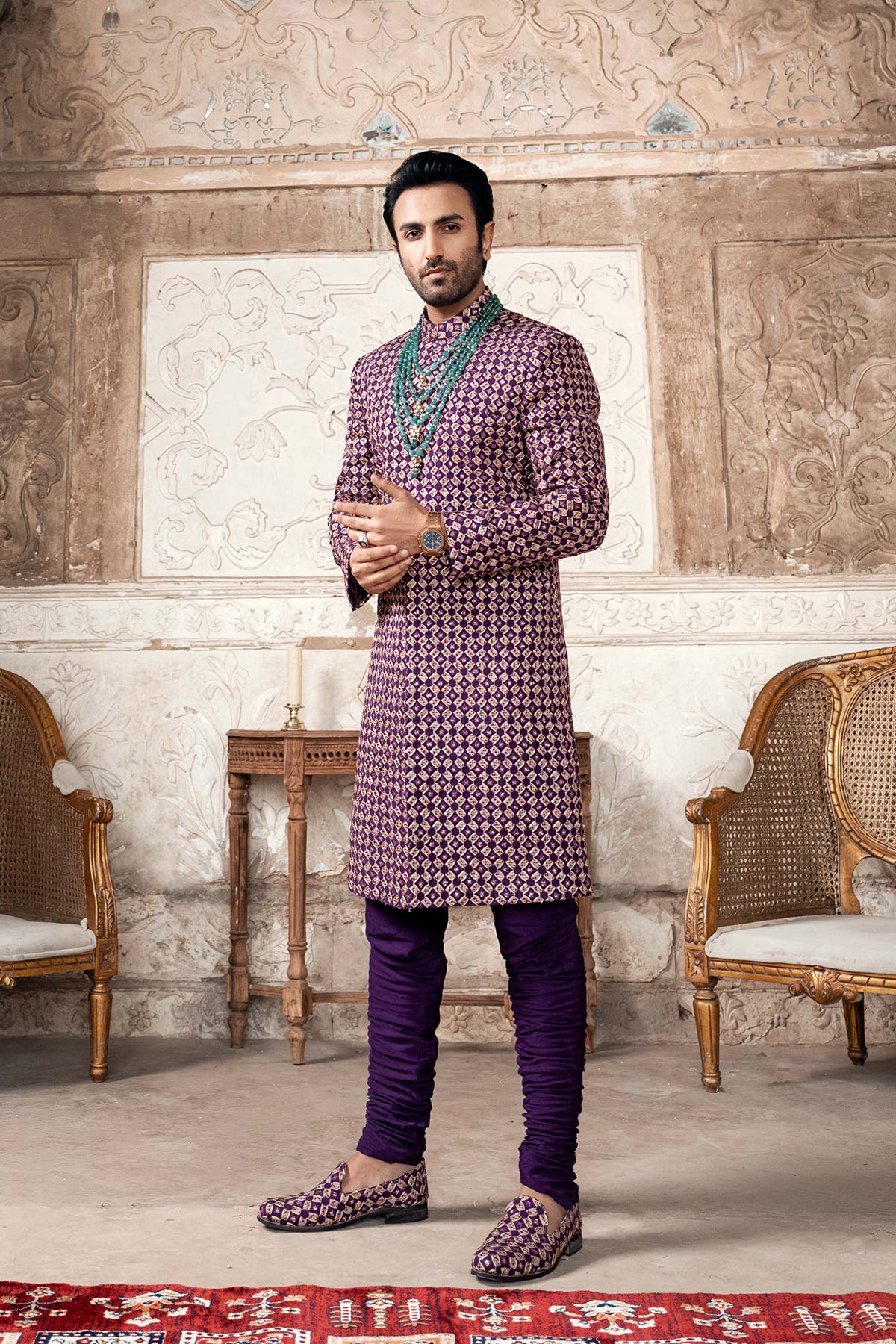 Pakistani Menswear | Mina Kashif | Jashn-e-Baharan - Official Agha Fabrics - Agha Fabrics UK