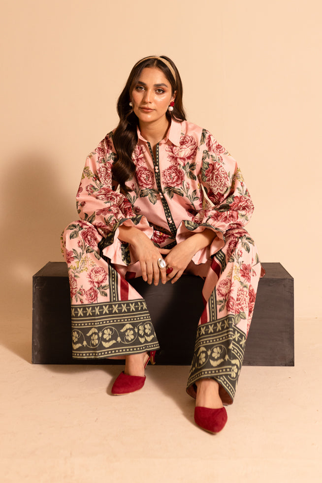 Fozia Khalid | Print Edit | Coral - Official Fozia Khalid - Agha Fabrics UK
