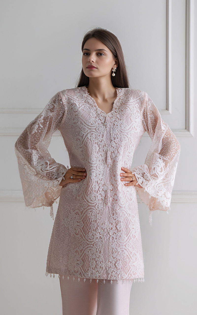 Threads and Motifs | Formal Dresses 25 | Net Embroidered shirt