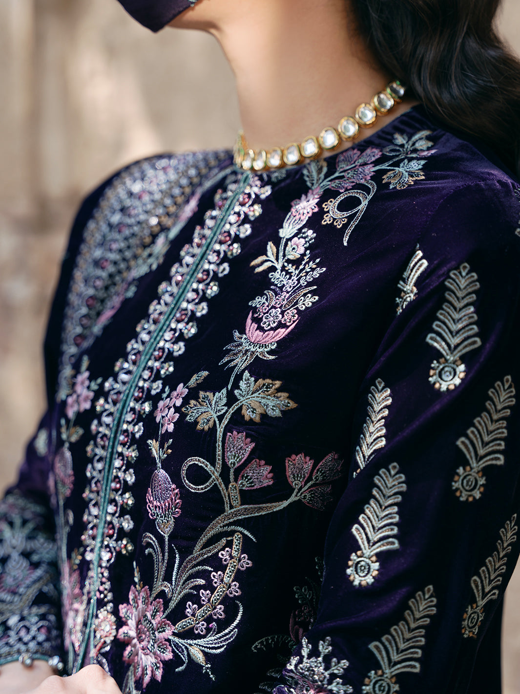 Flossie | Siara Velvet Formals | V-104 - B - Official Flossie - Agha Fabrics UK