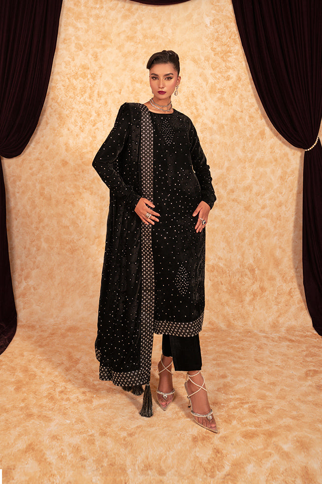 Fozia Khalid | Velvet Deck | Jewel - Official Fozia Khalid - Agha Fabrics UK