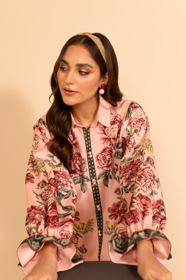 Fozia Khalid | Print Edit | Coral - Official Fozia Khalid - Agha Fabrics UK