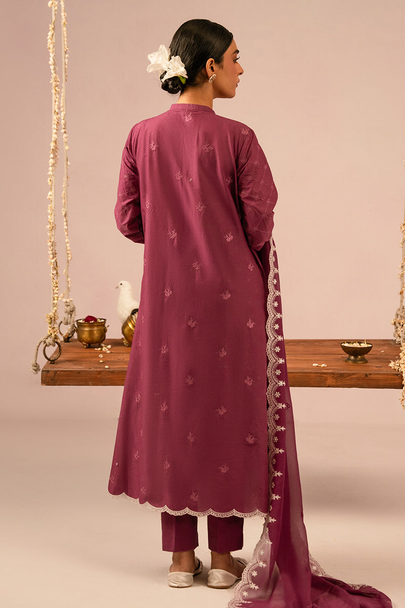 Cross Stitch | Mahiri Embroidered Lawn 24 | VIOLET QUARTZ - Official Cross Stitch - Agha Fabrics UK