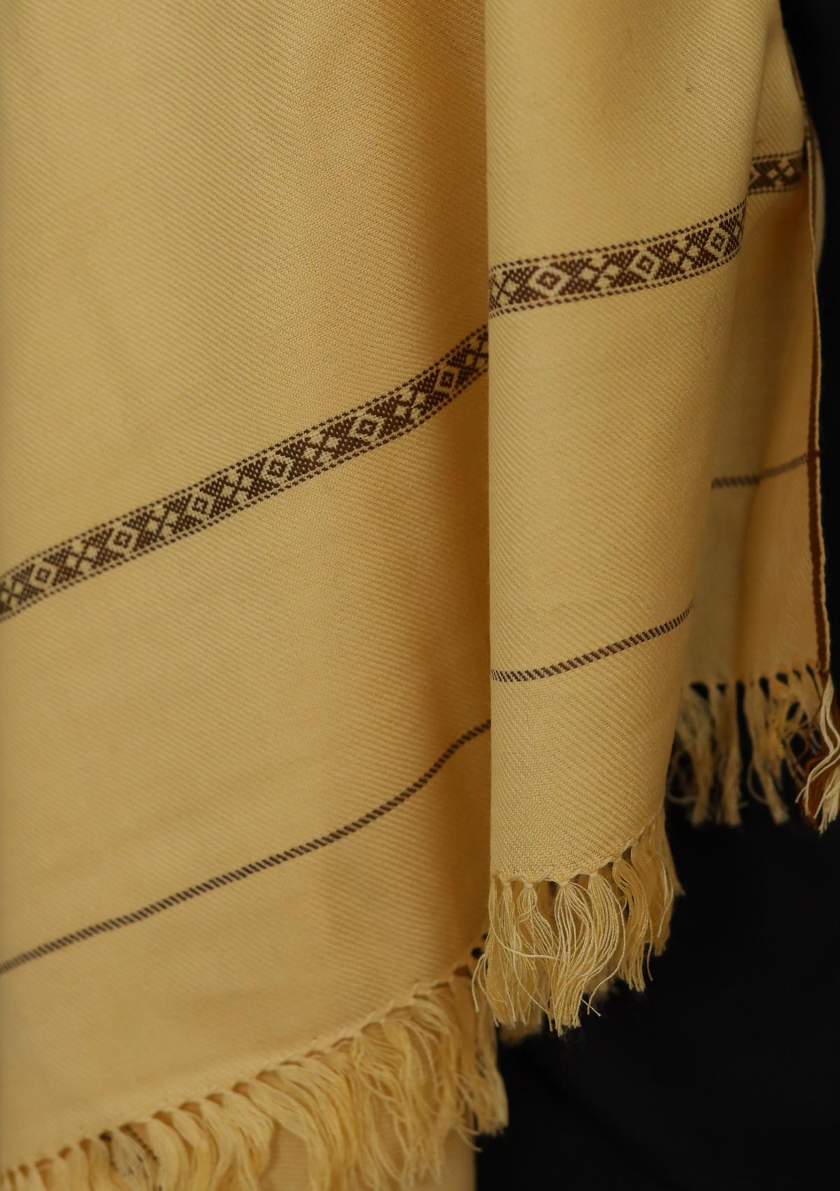 Men Shawls - Wool Shawls - D#12 - L Gold