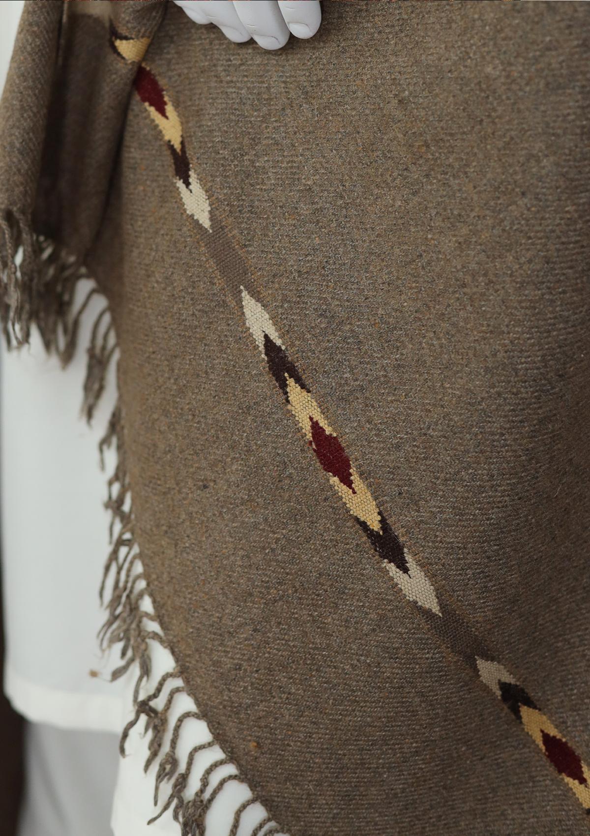 Men Shawls - Wool Shawls - D#46 - Brown