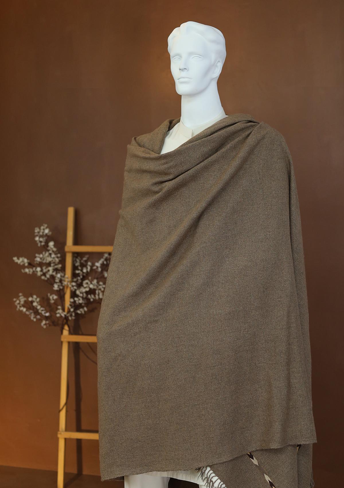Men Shawls - Wool Shawls - D#46 - Brown