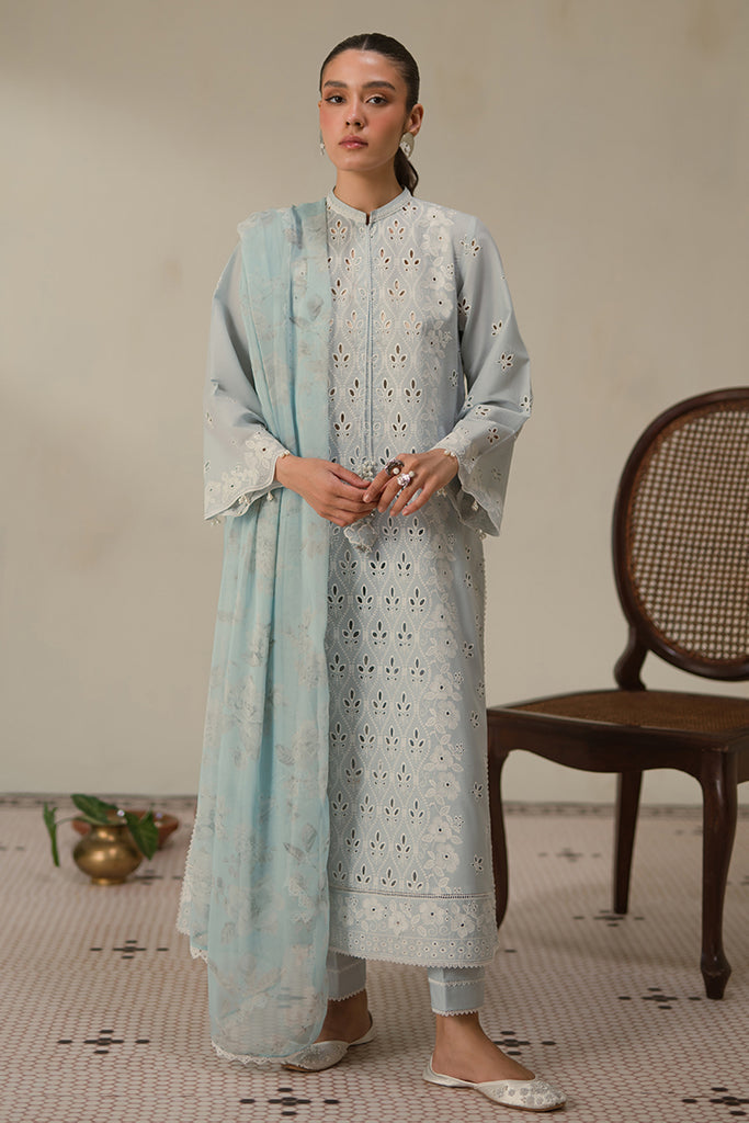 Cross Stitch | Chikankari Lawn 24 | BLUE FLAIR