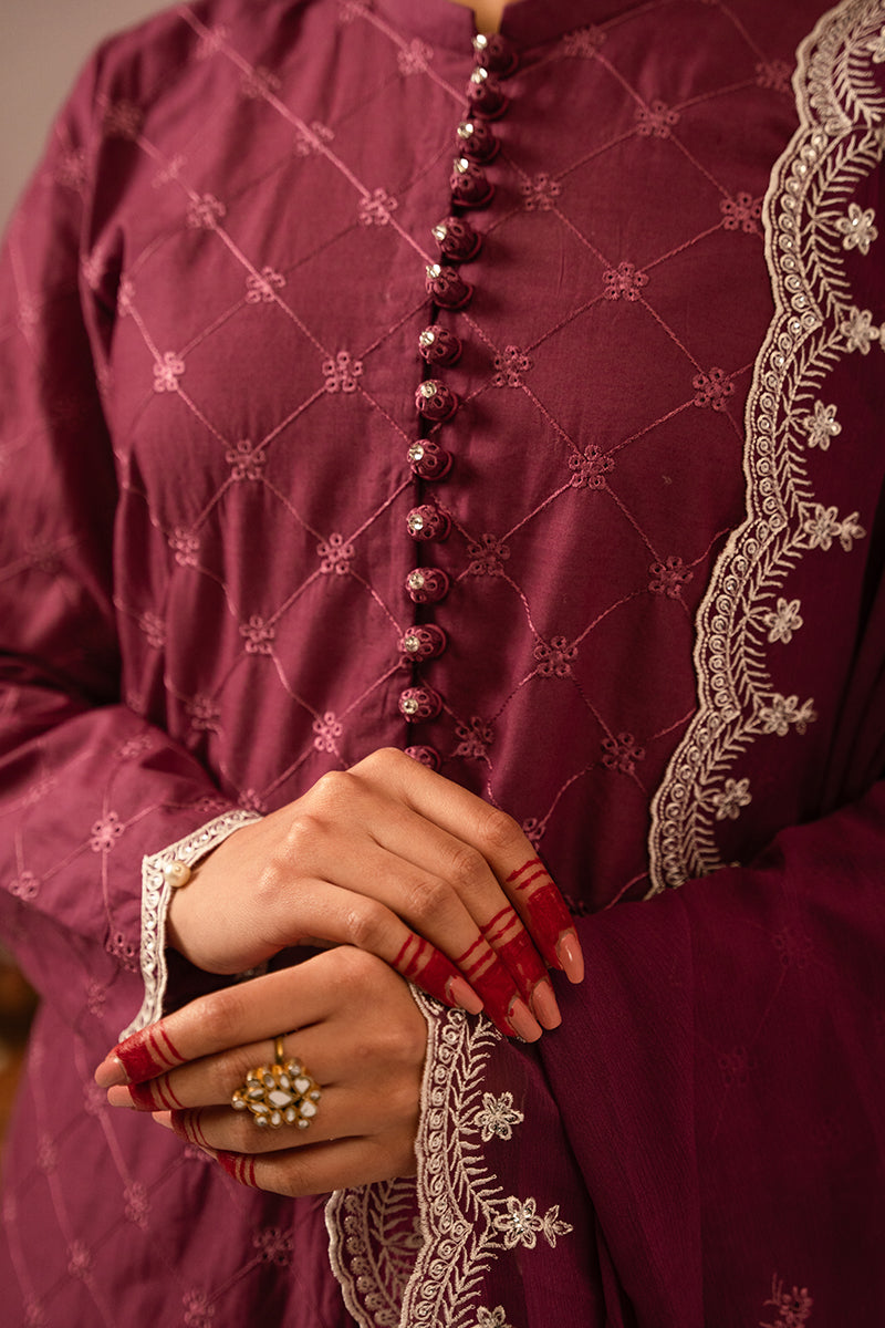 Cross Stitch | Mahiri Embroidered Lawn 24 | VIOLET QUARTZ - Official Cross Stitch - Agha Fabrics UK