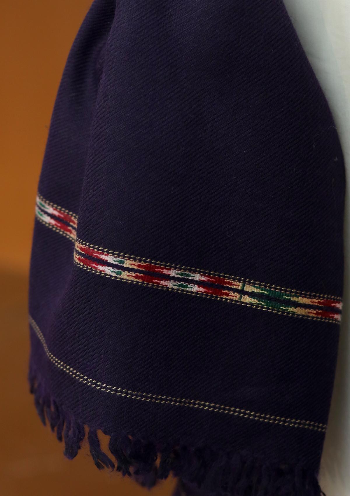 Men Shawls - Wool Shawls - D#33 - Purple