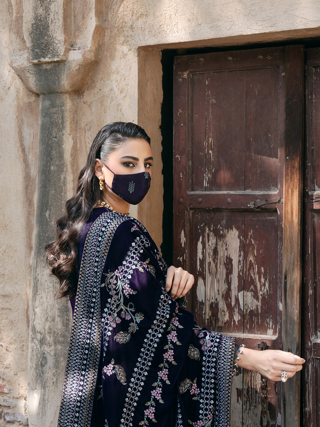 Flossie | Siara Velvet Formals | V-104 - B - Official Flossie - Agha Fabrics UK