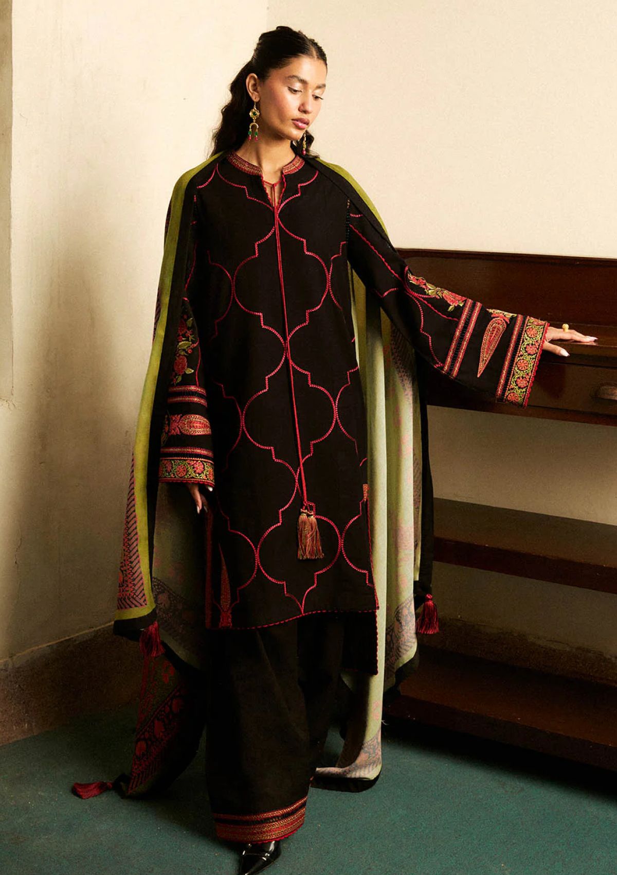 Winter Collection - Jugnu by Hussain Rehar - Autumn Winter - Solstice - Official Jugnu by Hussain Rehar - Agha Fabrics UK