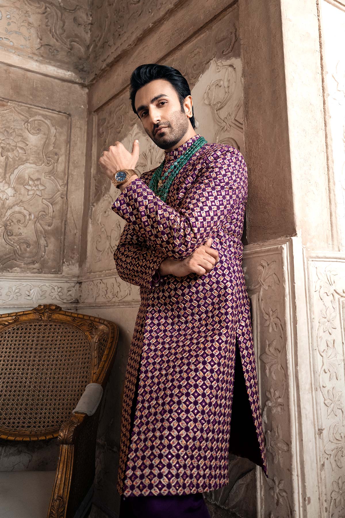 Pakistani Menswear | Mina Kashif | Jashn-e-Baharan - Official Agha Fabrics - Agha Fabrics UK
