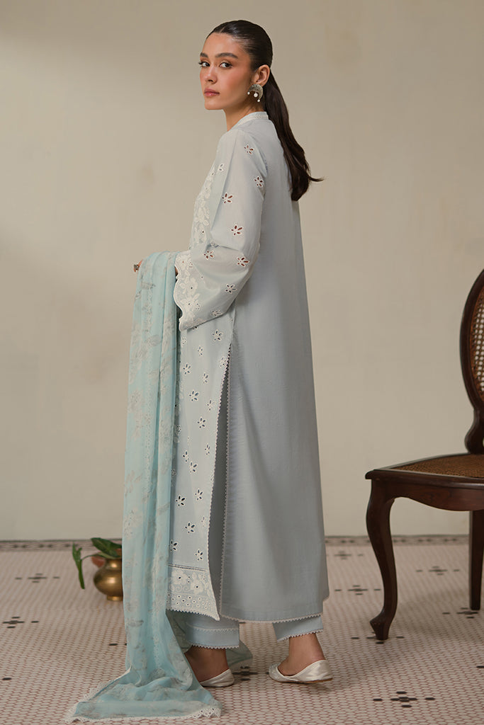 Cross Stitch | Chikankari Lawn 24 | BLUE FLAIR