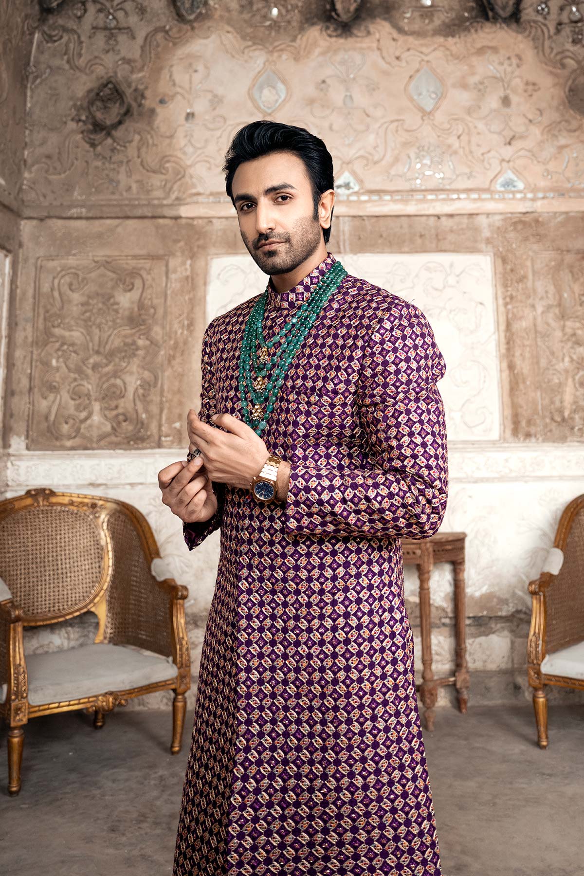 Pakistani Menswear | Mina Kashif | Jashn-e-Baharan - Official Agha Fabrics - Agha Fabrics UK