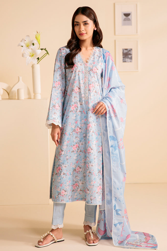 Cross Stitch | Daily Wear | MYSTIQUE BLUE - Official Cross Stitch - Agha Fabrics UK