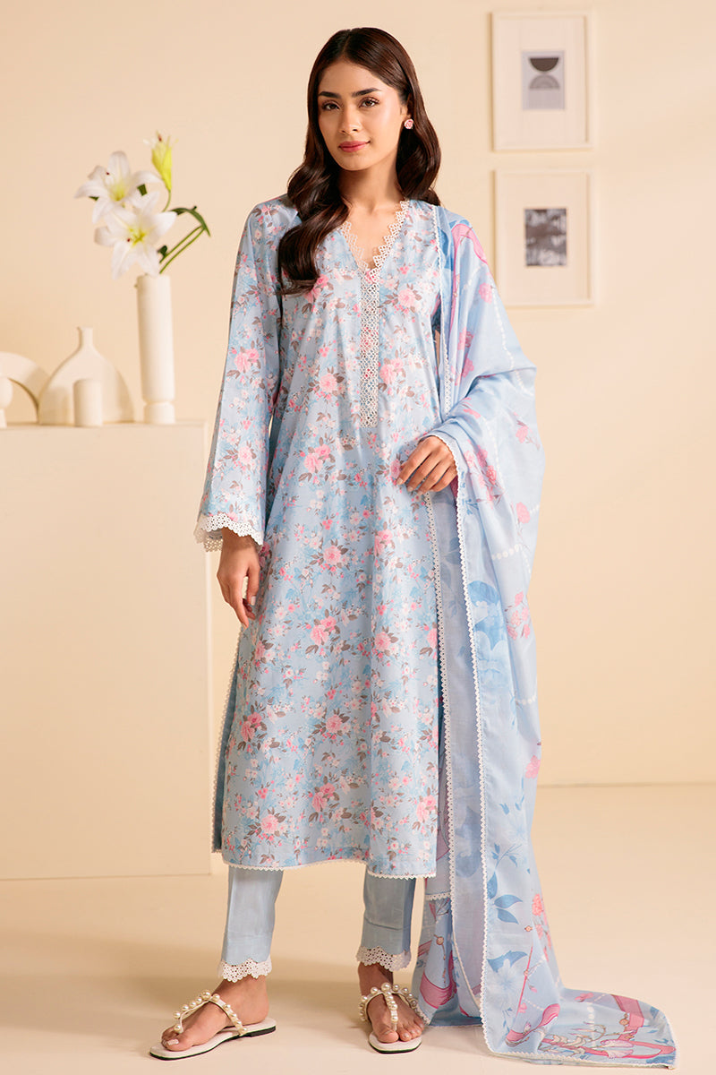Cross Stitch | Daily Wear | MYSTIQUE BLUE - Official Cross Stitch - Agha Fabrics UK