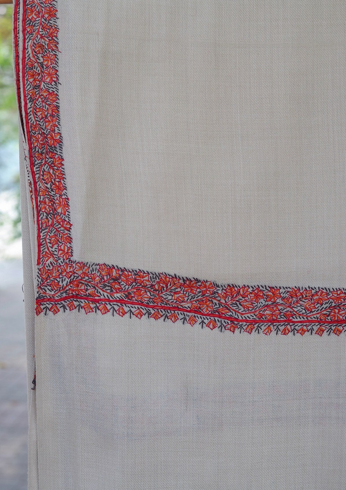 Wool Needle Work Shawl D - 35 - S Fawn