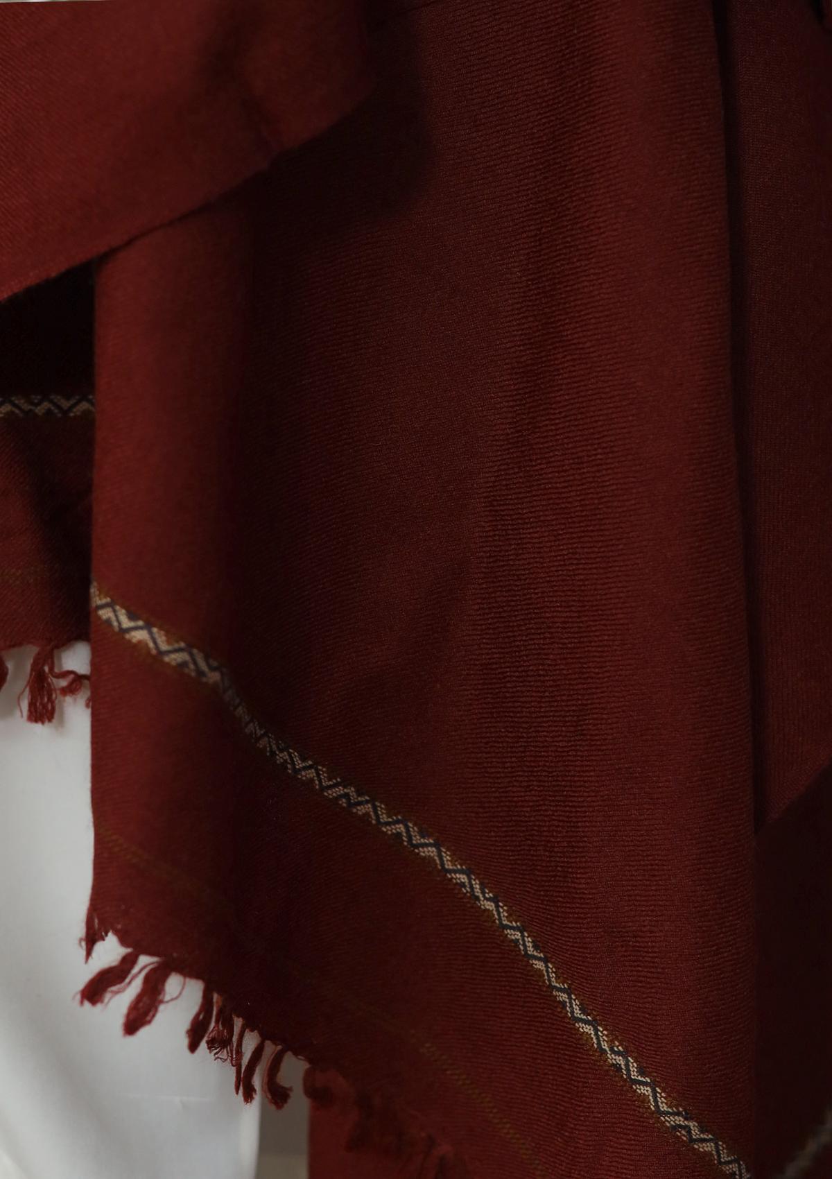 Men Shawls - Wool Shawls - D#29 - Maroon