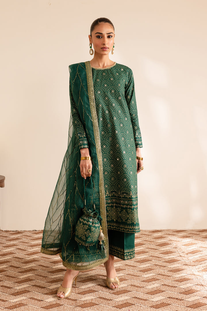 Batik | Reception Luxe Edit | Forest Green - Official Batik - Agha Fabrics UK
