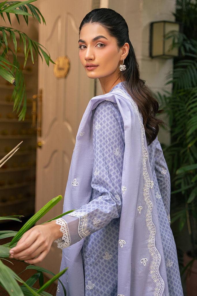 Cross Stitch | Mahiri Embroidered Lawn 24 | LILAC WHISPER - Official Cross Stitch - Agha Fabrics UK