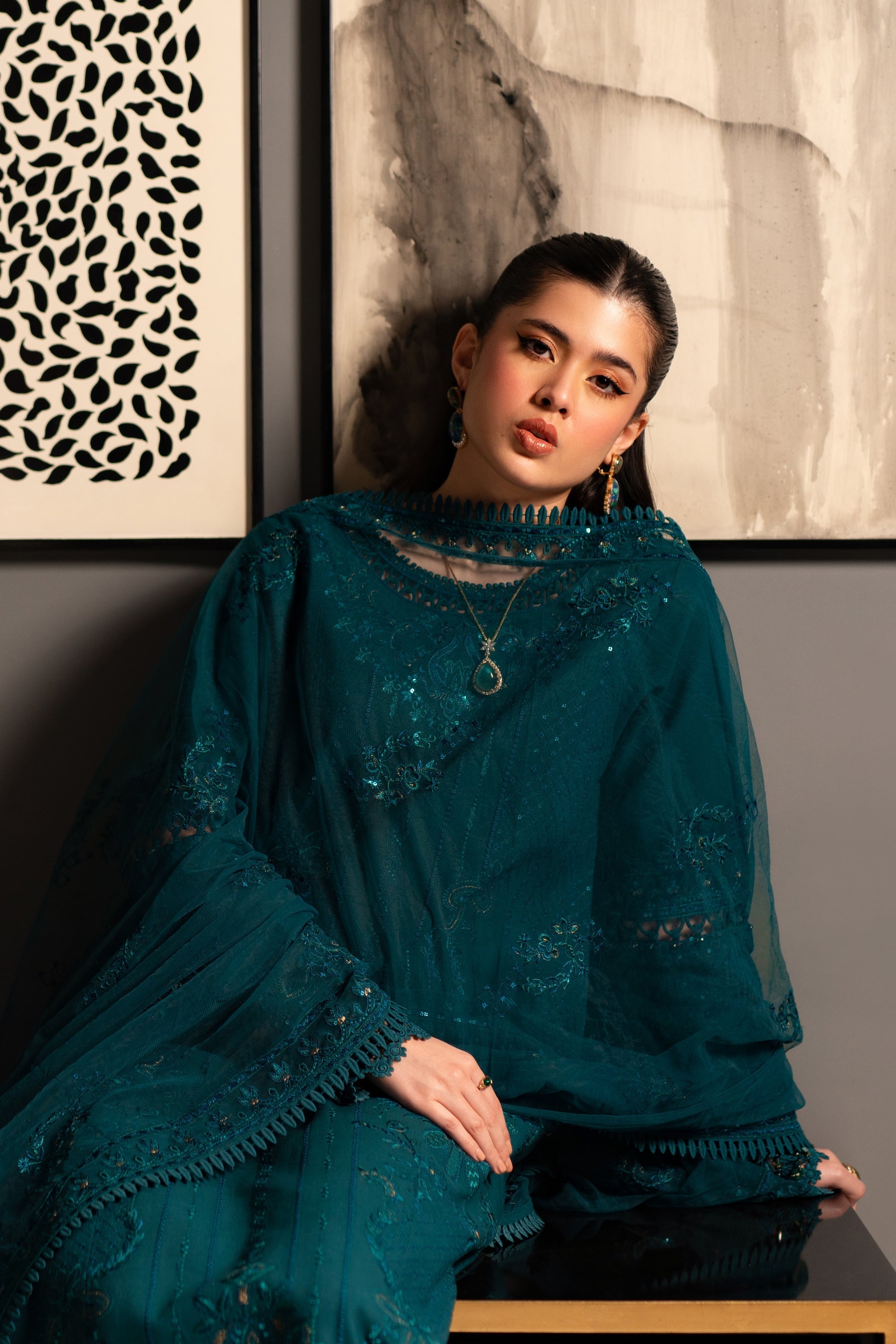 Naqshi | Medaline Khaddar Collection | ULFAT