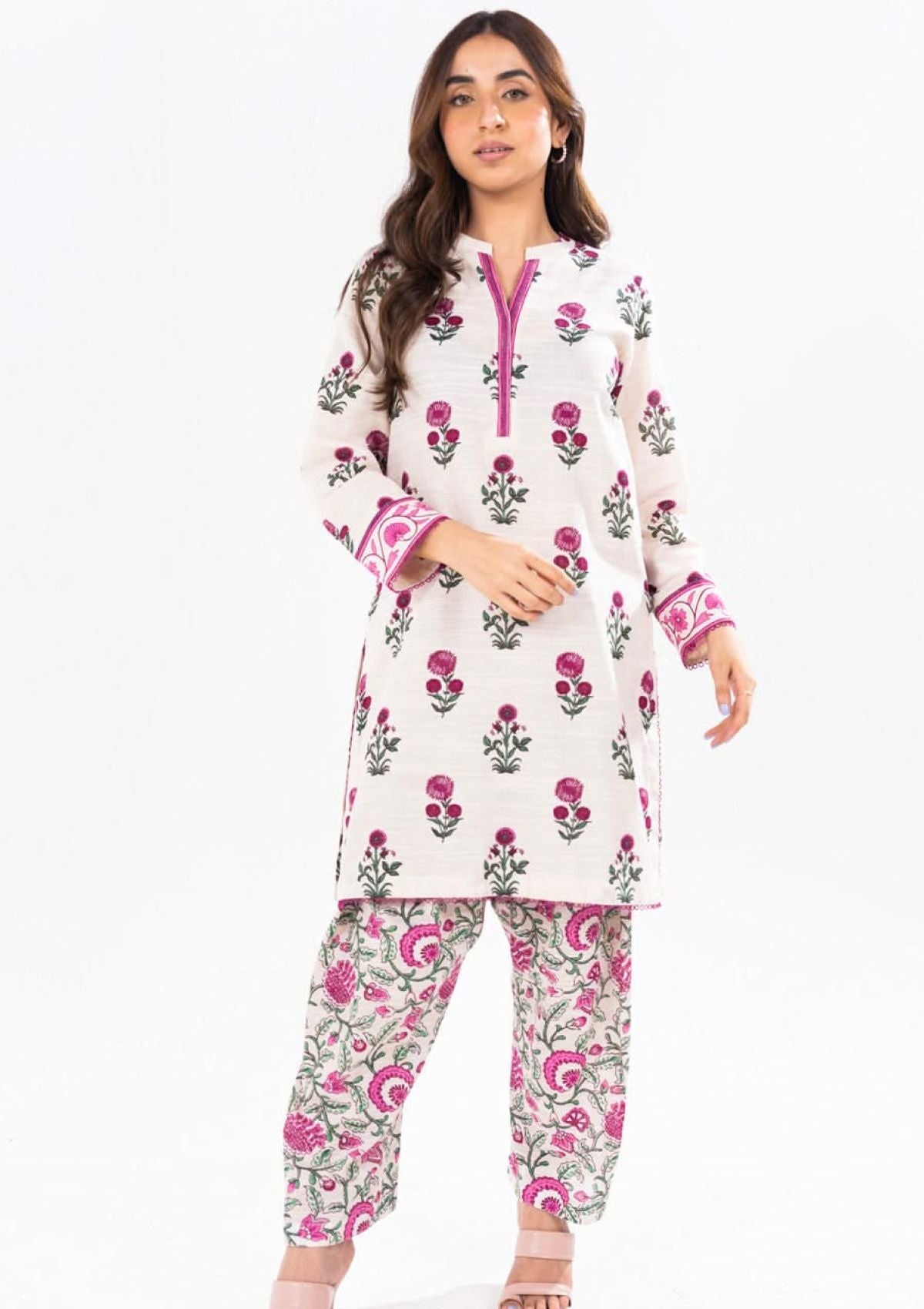 Winter Collection - Al Karam - Unstitched 24 - FW-52.1-24-CREAM - Official Al Karam - Agha Fabrics UK