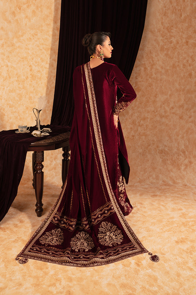 Fozia Khalid | Velvet Deck | Duchess - Official Fozia Khalid - Agha Fabrics UK