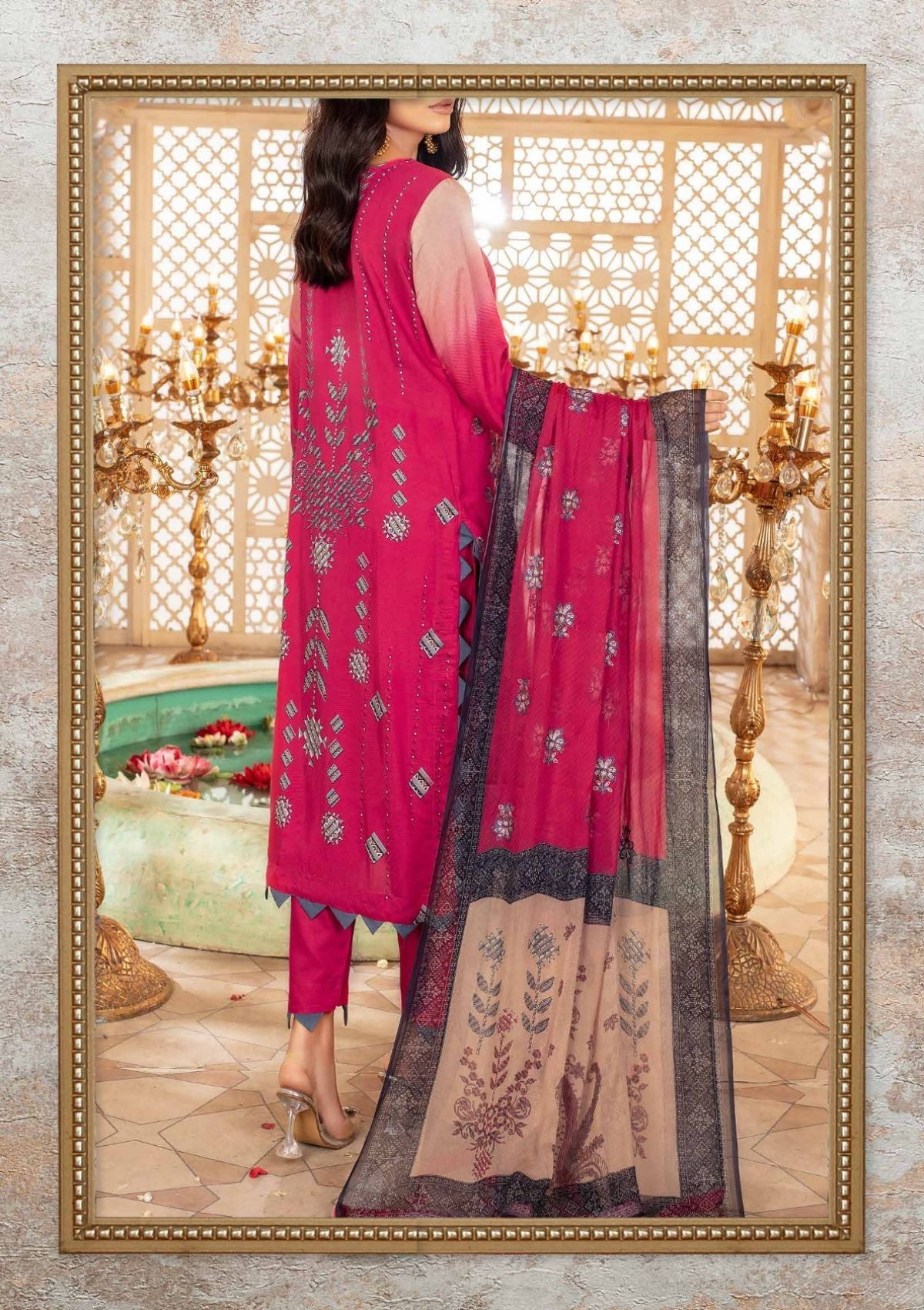 Winter Collection - Laiba - D/P Viscose - V23 - LV#01 - Official Laiba - Agha Fabrics UK