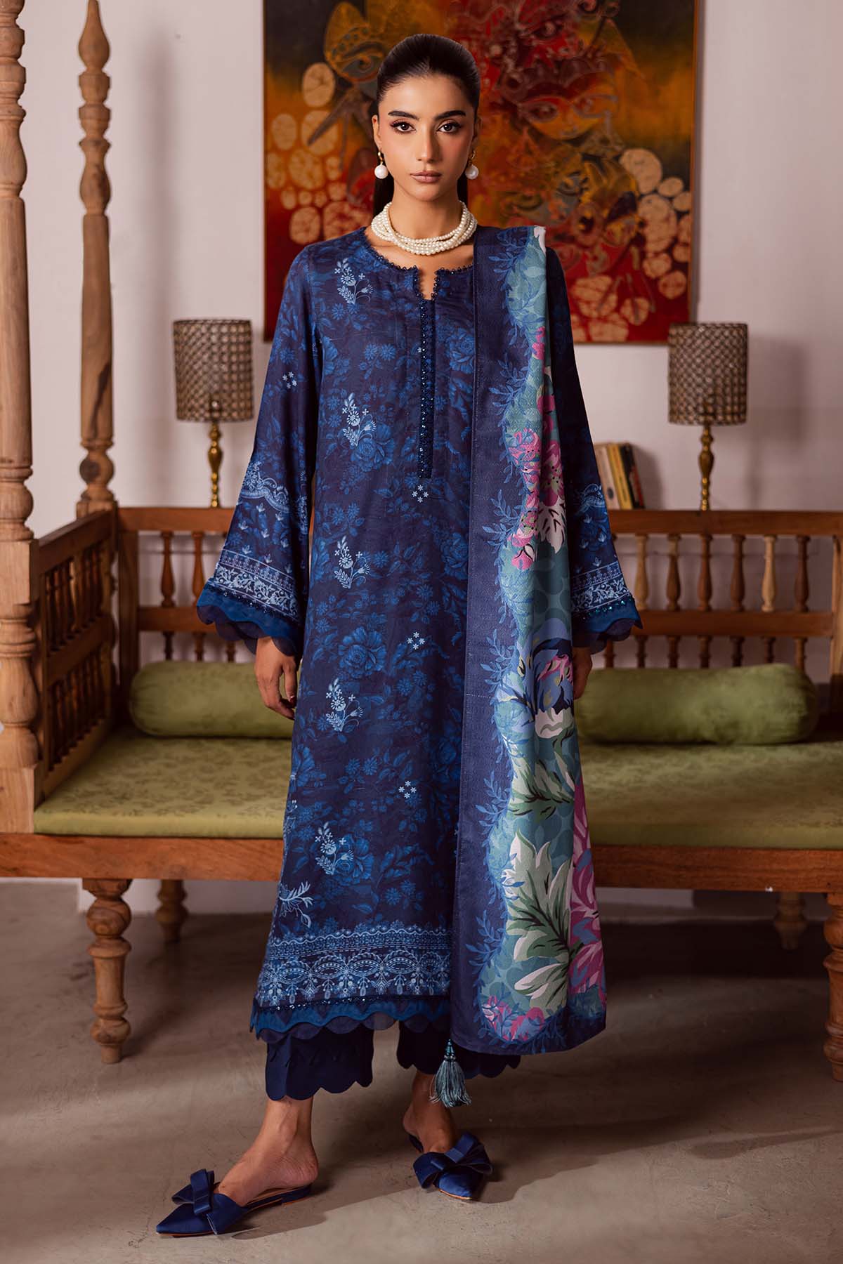 Nureh | Linen Jacquard | SP-188 - Official Nureh - Agha Fabrics UK