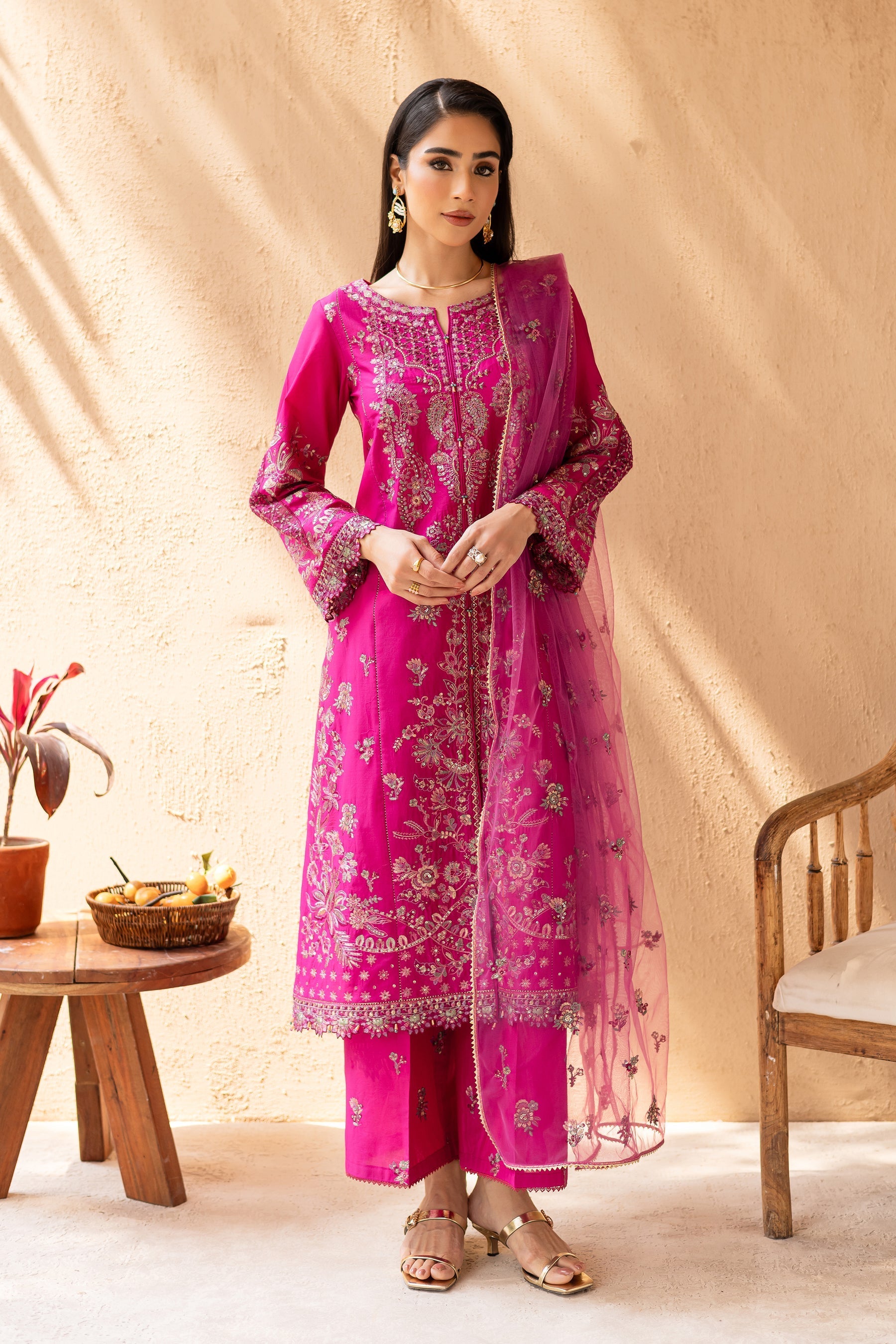 Batik | Nyra Embroidered Summer Solids | Dastak - Official Batik - Agha Fabrics UK