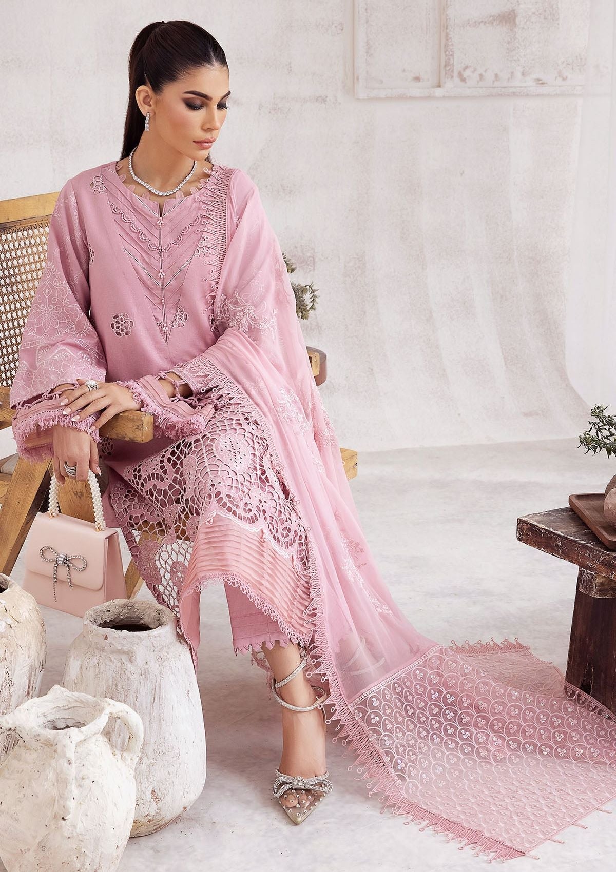 Winter Collection - Nureh - Exclusive - Karandi - NE#43 - Official Nureh - Agha Fabrics UK