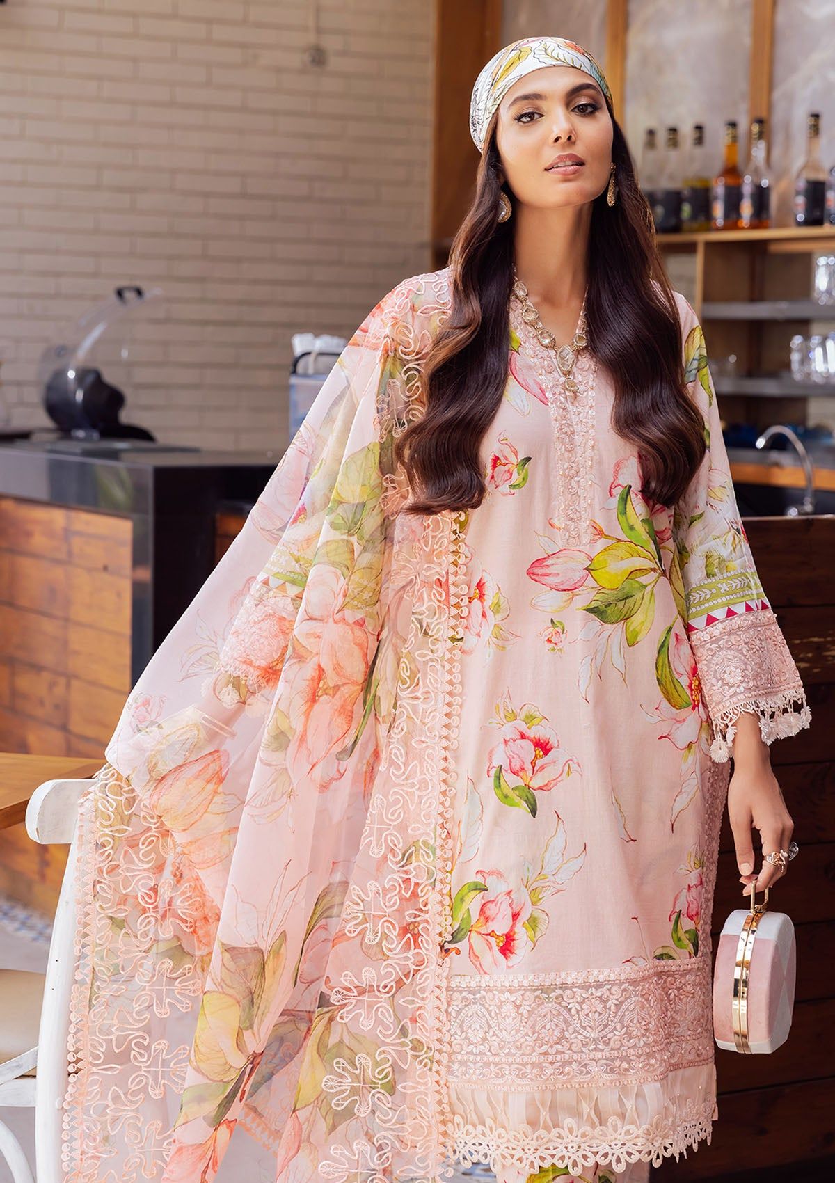 Lawn Collection - Nureh - GirlGlam - Chikankari - GL#04 - Official Nureh - Agha Fabrics UK