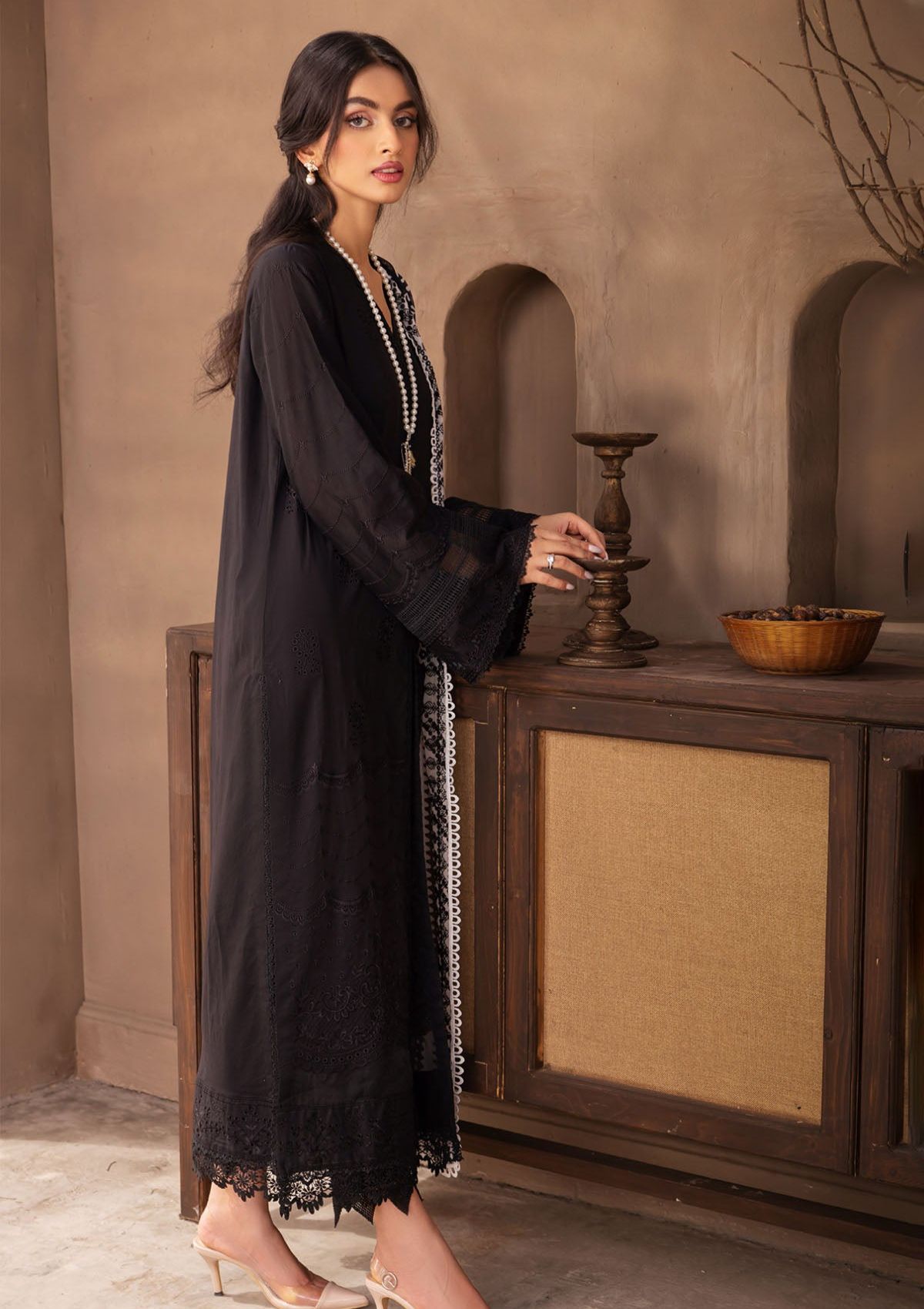 Lawn Collection - Nureh - Koyal - Monochrome - B#04 - Official Nureh - Agha Fabrics UK