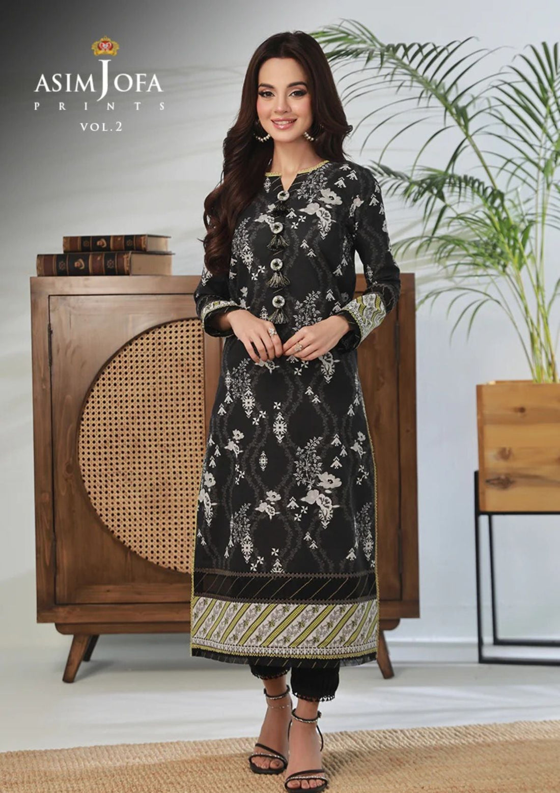 Lawn Collection - Asim Jofa - Basic - Print - 1 Pc - AJBP#60 - Official Asim Jofa - Agha Fabrics UK
