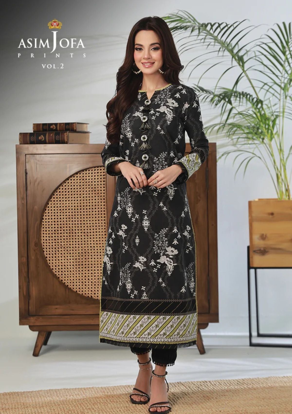 Lawn Collection - Asim Jofa - Basic - Print - 1 Pc - AJBP#60 - Official Asim Jofa - Agha Fabrics UK