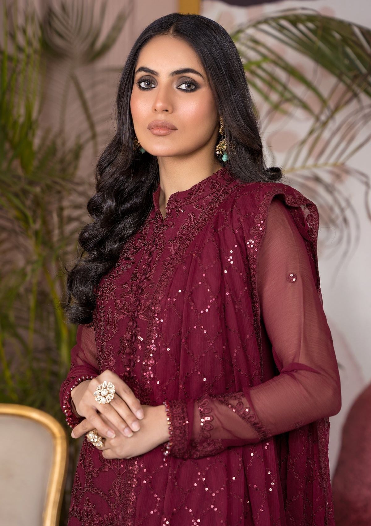 Formal Collection - Zarif - Afreen - ZA#04 (MULBERRY)