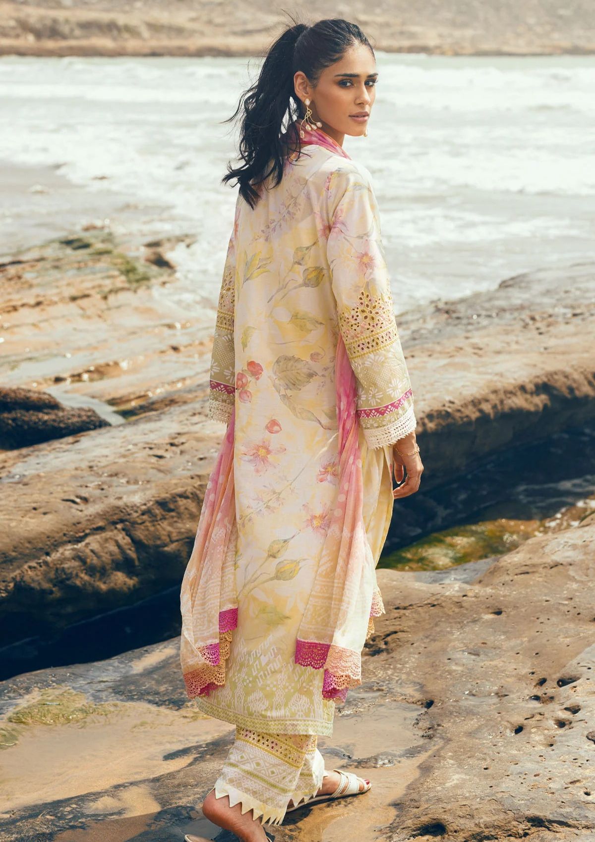 Lawn Collection - Nureh - Gardenia - Chikenkari - NG24#153 - Official Nureh - Agha Fabrics UK