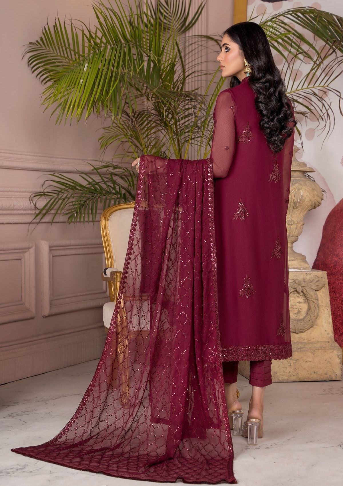 Formal Collection - Zarif - Afreen - ZA#04 (MULBERRY)