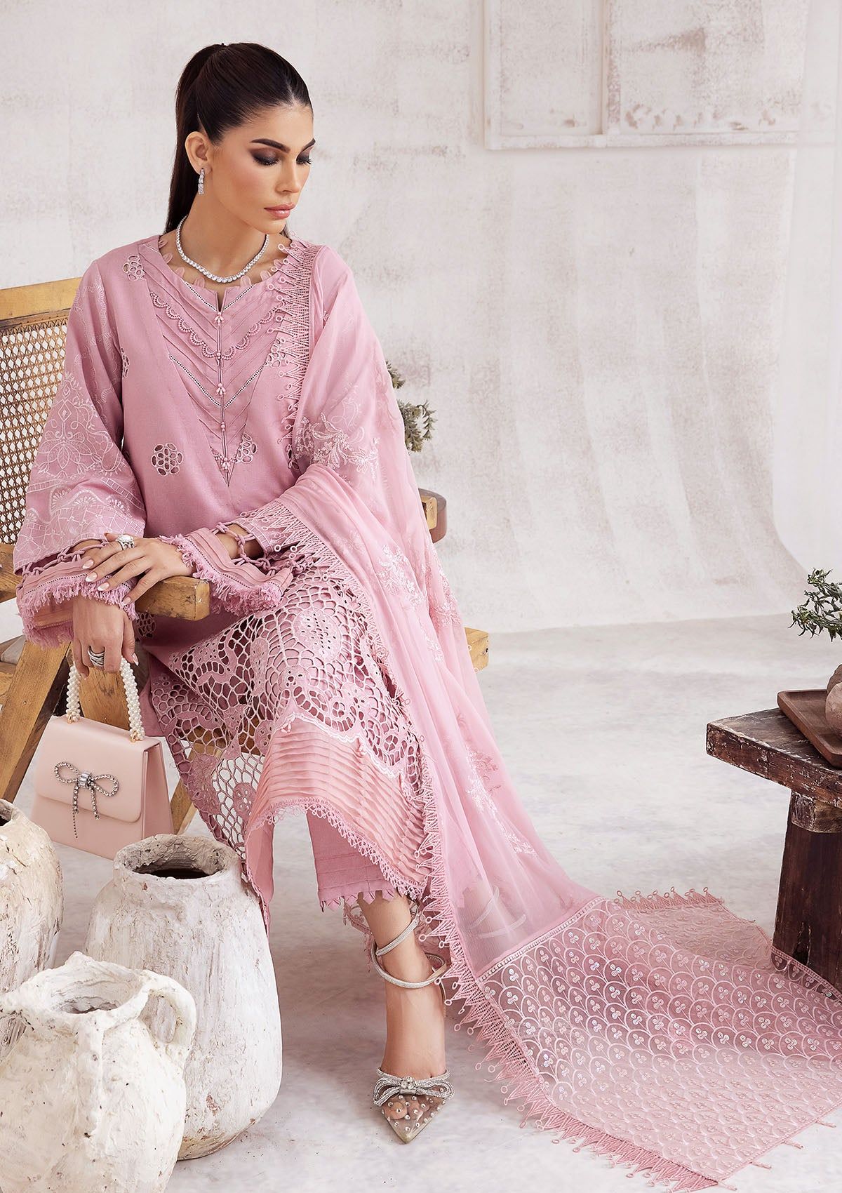 Winter Collection - Nureh - Exclusive - Karandi - NE#43 - Official Nureh - Agha Fabrics UK